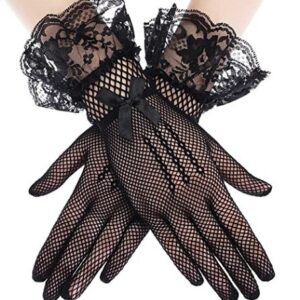 Wholesale Full-finger fishnet lace gloves