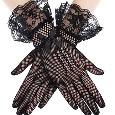 Wholesale Full-finger fishnet lace gloves