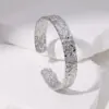 Wholesale PVD Coated Real Gold Plated 18K Gold Irregular Solid Color 304 Stainless Steel IG Style Modern Style Simple Style Waterproof Non Tarnish Bangle