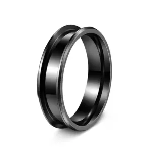 Black 6mm Double Beveled Edge / 8