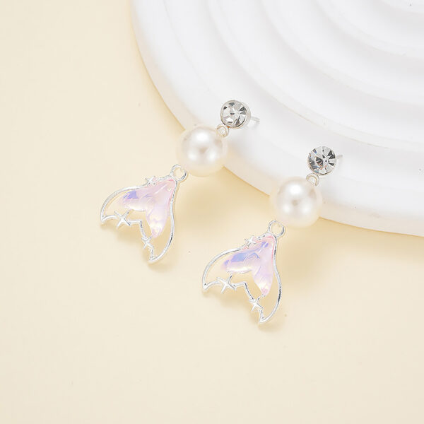 Wholesale Cross-border European and American Mermaid Pearl Earrings Earrings Earrings Diamond Gift Mother's Day Valentine's Day Best Friend Amazon