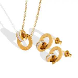 Wholesale PVD Coated 18K Gold Plated 18K Gold 304 Stainless Steel Fashion