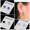 Simple Style Geometric Diamond Stainless Steel No Inlaid Earrings Ear Studs