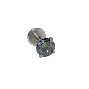 Steel Colorful round Zirconium / 1.2x8x3mm
