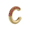 Wholesale 1 Pair Elegant Luxurious Shiny C Shape Plating Inlay Copper Zircon 18k Gold Plated Ear Cuffs