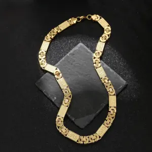 Gold Necklace 11mm * 55cm / Stainless Steel S.STEEL