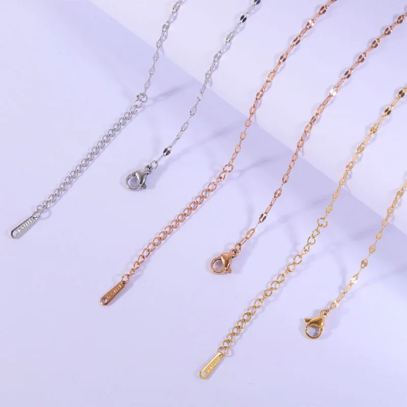 Wholesale PVD Coated 18K Gold Real Gold Plated Customization Laser Engraving Solid Color Stainless Steel Simple Style Waterproof Non Tarnish Stainless