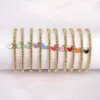 Fashion Geometric Copper Artificial Gemstones Bracelets In Bulk