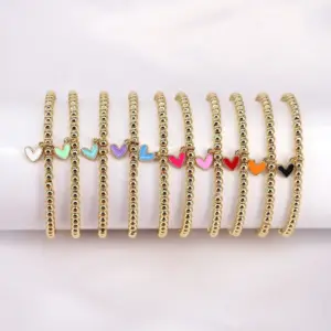 Fashion Geometric Copper Artificial Gemstones Bracelets In Bulk