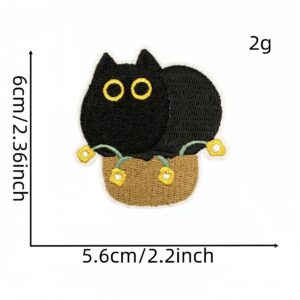 Black cat cloth patch 1#