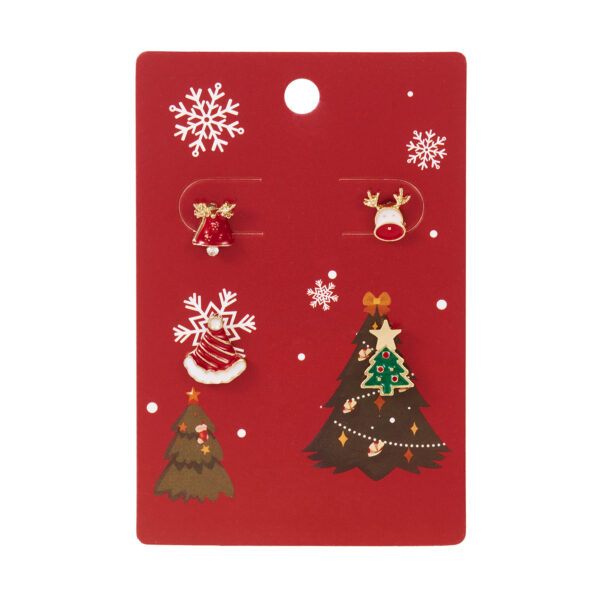 Wholesale Santa Claus Christmas Tree Cane Gingerbread Man Reindeer Earrings
