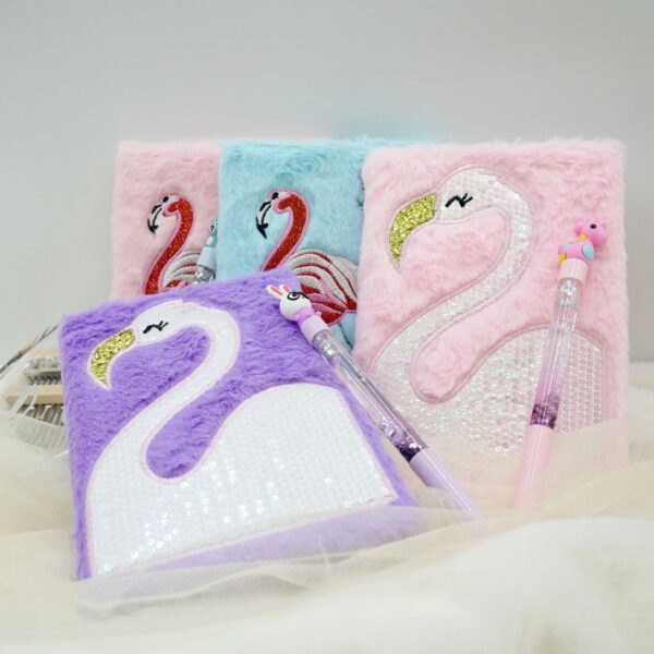 Wholesale Flamingo Plush Notebook DIY Handbook Notepad