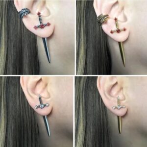 oly-fc496eee7c066c1fd001b13e355e4008 Wholesale Gothic sword women's earrings
