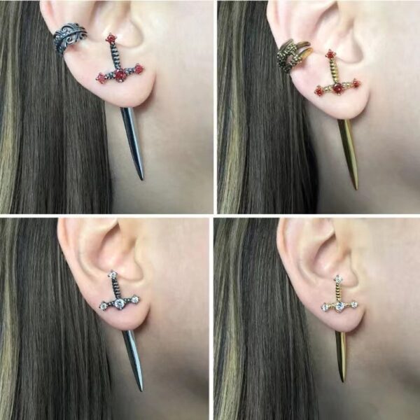 oly-fc496eee7c066c1fd001b13e355e4008 Wholesale Gothic sword women's earrings