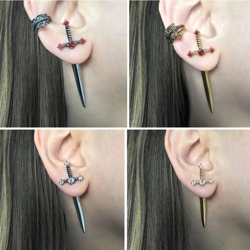 Wholesale Gothic sword women's earrings