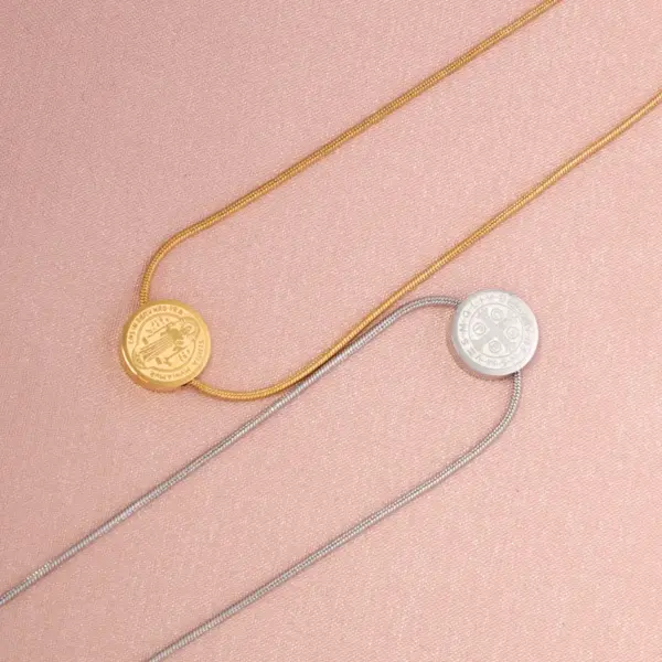 PVD Coated 18K Gold Rose Gold Real Gold Plated Human Stainless Steel Simple Style Waterproof Non Tarnish 304 Stainless Steel Pendant Necklace