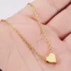 PVD Coated 18K Gold Real Plated Customization Laser Engraving Heart Shape Stainless Steel Basic Simple Style Classic Waterproof Non Tarnish 304 Pendant Necklace