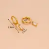 1 Pair Fashion Sector Heart Shape Tassel Gold Plated Inlay 304 Stainless Steel Zircon Stainless Steel Earrings