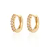 Wholesale Women's Simple Style Solid Color Copper Earrings Inlaid Zircon Zircon Copper Earrings