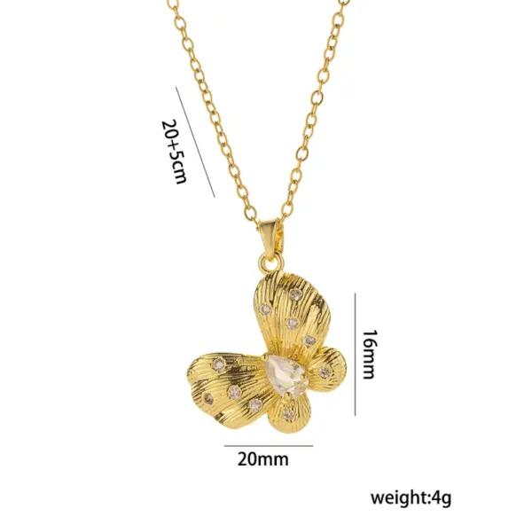 Wholesale PVD Coated Real Gold Plated 18K Gold Moon Rose Stainless Steel Vacation Classic Style Waterproof Non Tarnish Titanium Steel Pendant Necklace