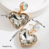 oly-fc69e2ea21634886136195be21901452 Wholesale Korean fashion high-end crystal love geometric earrings temperament leopard diamond earrings fashion sparkling ball earrings