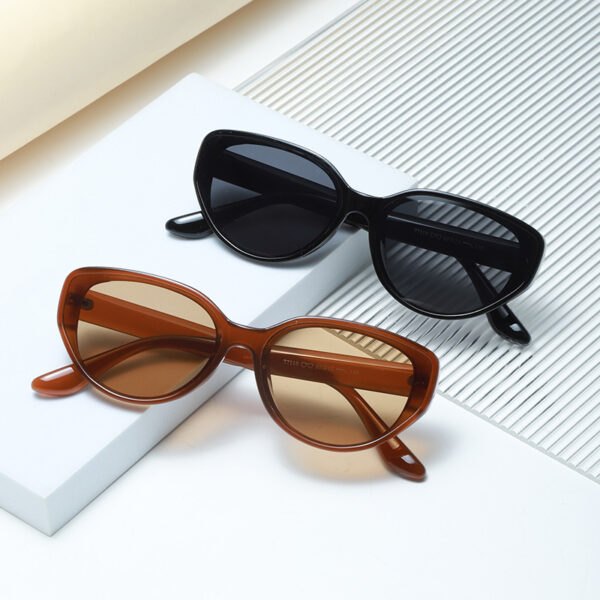 Wholesale 2024 new gm sunglasses women's retro cat's eye high-grade sunscreen fashion street shot small frame UV protection sunglasses