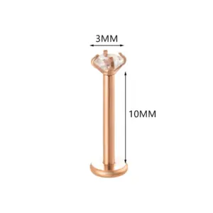 Rose Gold / Rod Length 10mm