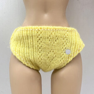 Yellow dark flower underwear / 11.5 inch underwear or socks