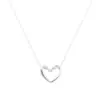 Fashion Heart Shape Titanium Steel Plating Pendant Necklace