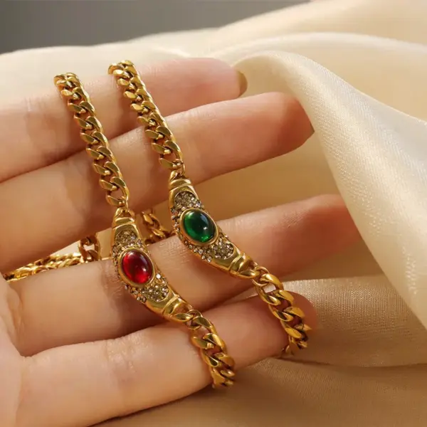 Wholesale Jewelry Elegant Retro Geometric 304 Stainless Steel Plating Pendant Necklace