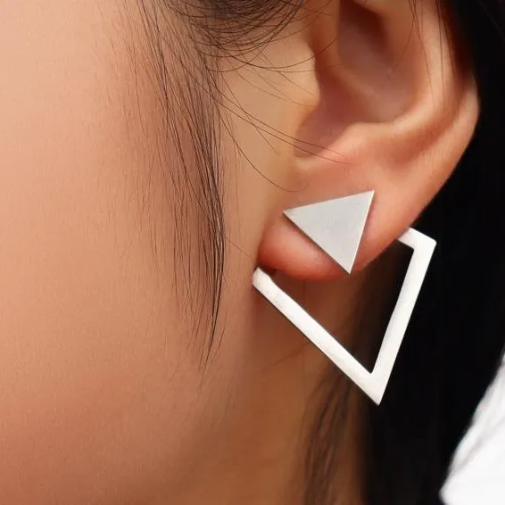 1 Pair Simple Style Geometric Plating 304 Stainless Steel Ear Studs