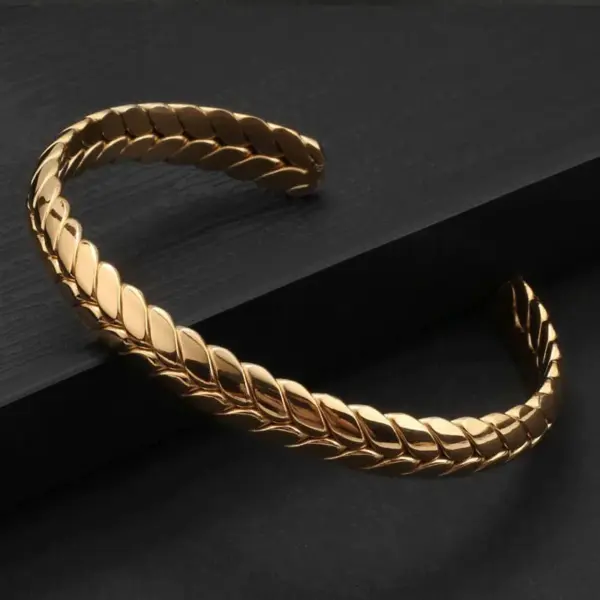 Twisted Wire Jewelry Wholesale Open Adjustable Stainless Steel Bangle