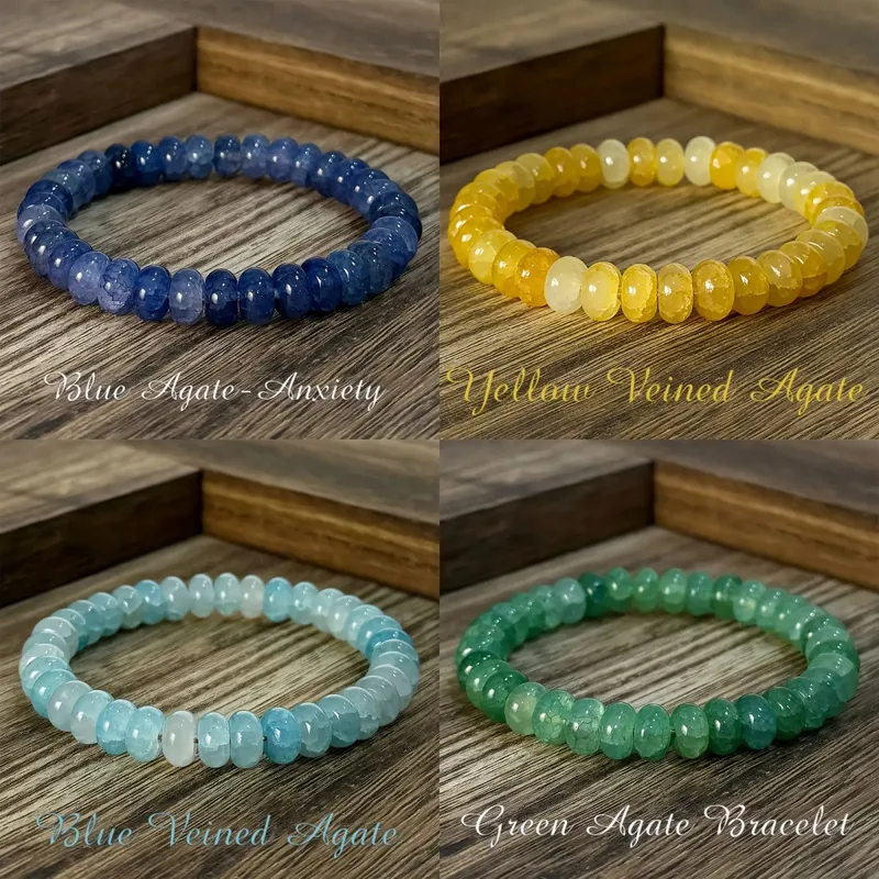 Wholesale Handmade Beaded Bracelet XiYun TK Lapis Lazuli Aquamarine Agate Green Agate Abacus Beads Jewelry For Men And Women