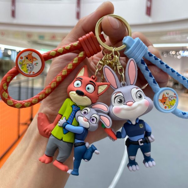 Wholesale Cross-border crazy animal city keychain cartoon doll schoolbag pendant car key chain pendant small gift