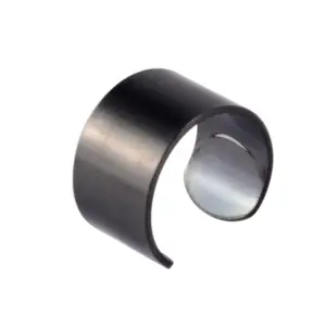 Black Flat Wide Ear Clip 8mm