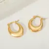 1 Pair Simple Style Irregular Geometric 304 Stainless Steel 18K Gold Plated Hoop Earrings
