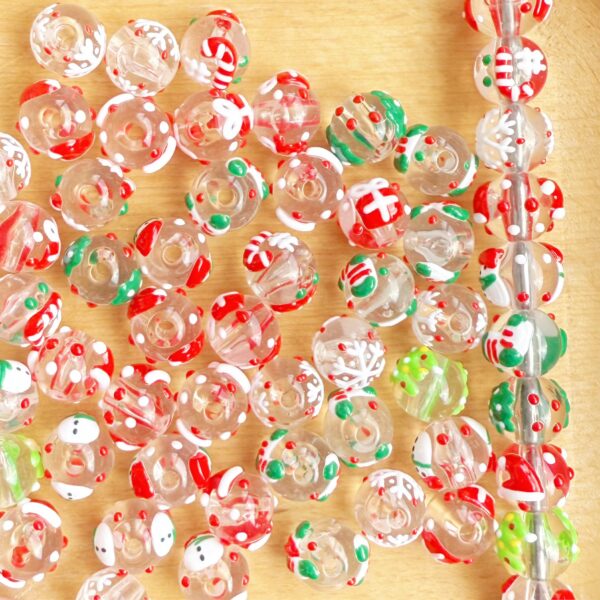 Wholesale Christmas transparent loose beads