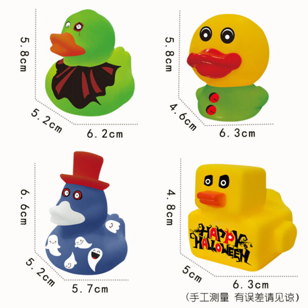 Wholesale Cross-Border Hot-Selling Halloween Vinyl Duck Baby Bathing and Playing in the Water Little Yellow Duck Factory Direct Delivery Supports Customization