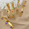 Wholesale Elegant Cross Pattern Titanium Steel Bracelet High-End Design Sensation Small Audience Gold Plated