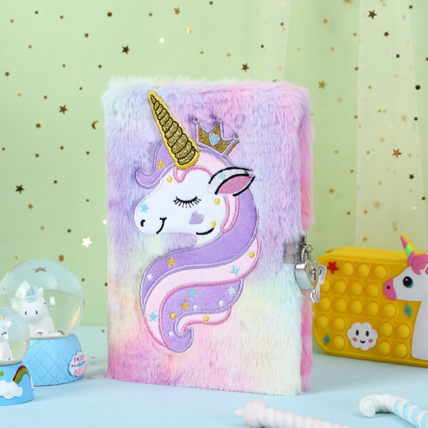 Wholesale Children's Diary with Lock Cartoon Unicorn A5 Notebook