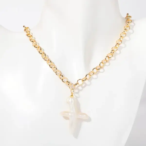 Wholesale 201 Stainless Steel 304 Stainless Steel Cotton Webbing Casual Streetwear Plating Cross Pendant Necklace