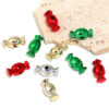 Wholesale acrylic christmas color candy straight hole beads