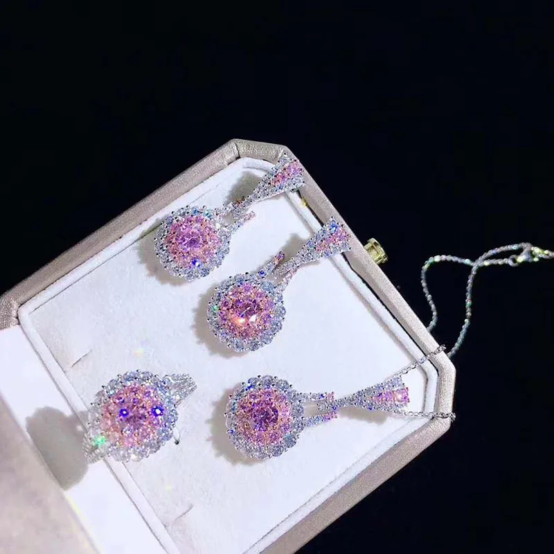 Wholesale Copper Clouds Artificial Gemstones Crystal Jewelry Sets