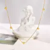Wholesale Stainless Steel Heart Shape PVD Coated Gold Plated Casual Simple Style Waterproof Non Tarnish Plating Curb Chain Gold Necklace