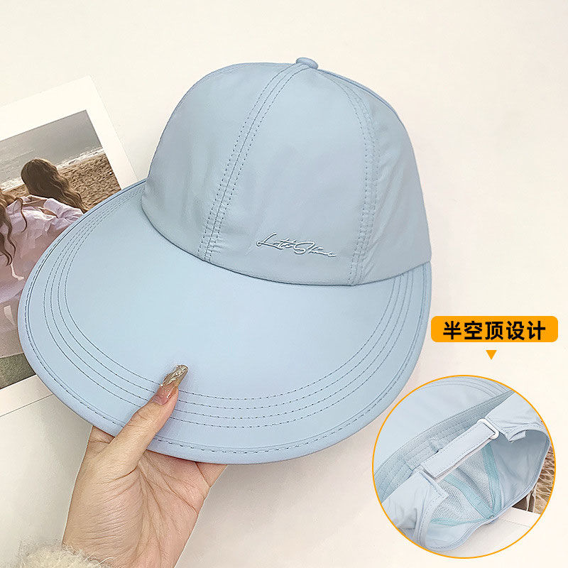 Wholesale Sunshade and Sunscreen Hat Women's Summer Oversized Brim Lightweight Breathable Quick-ying Duck Tongue Hat UV Protection Sun Hat
