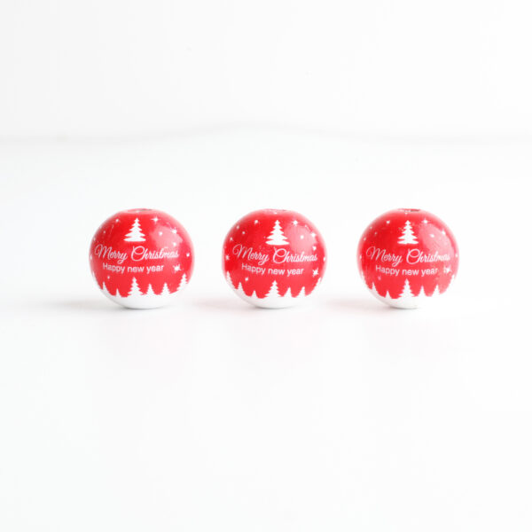 Wholesale 10pcs/pack Christmas wooden beads color wooden beads