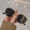 Wholesale in stock wholesale sunglasses new small round frame fashion female star with travel street anti-glare sunglasses cross-border