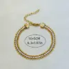 Wholesale Casual Simple Style Solid Color 304 Stainless Steel 24K Gold Plated Zircon Stainless Steel Bracelets In Bulk