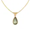 Wholesale Jewelry Simple Style Water Droplets 304 Stainless Steel 18K Gold Plated PVD Coated Plating Snake Chain Necklace