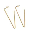 Wholesale PVD Coated 18K Gold Plated U Shape Stainless Steel Simple Style Waterproof Non Tarnish Earrings